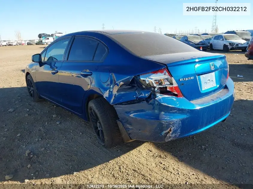 2HGFB2F52CH032212 2012 Honda Civic Ex 4Dr