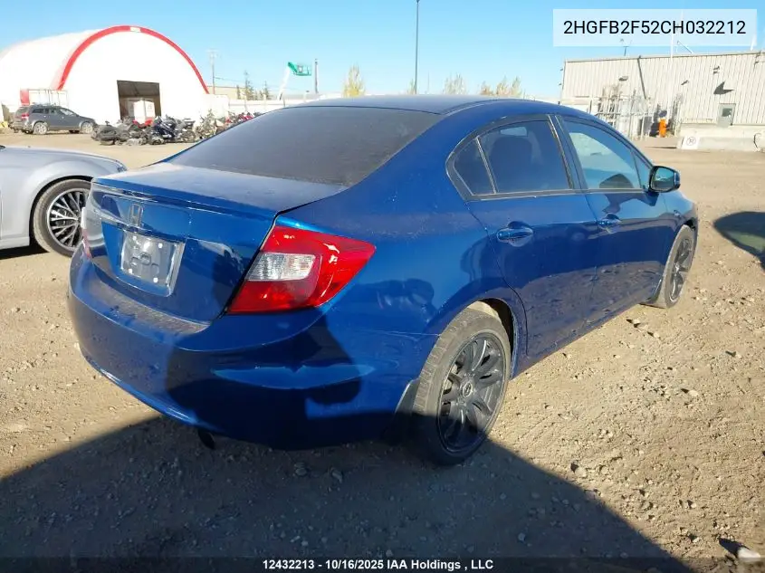 2HGFB2F52CH032212 2012 Honda Civic Ex 4Dr