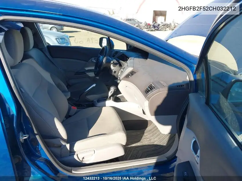 2HGFB2F52CH032212 2012 Honda Civic Ex 4Dr
