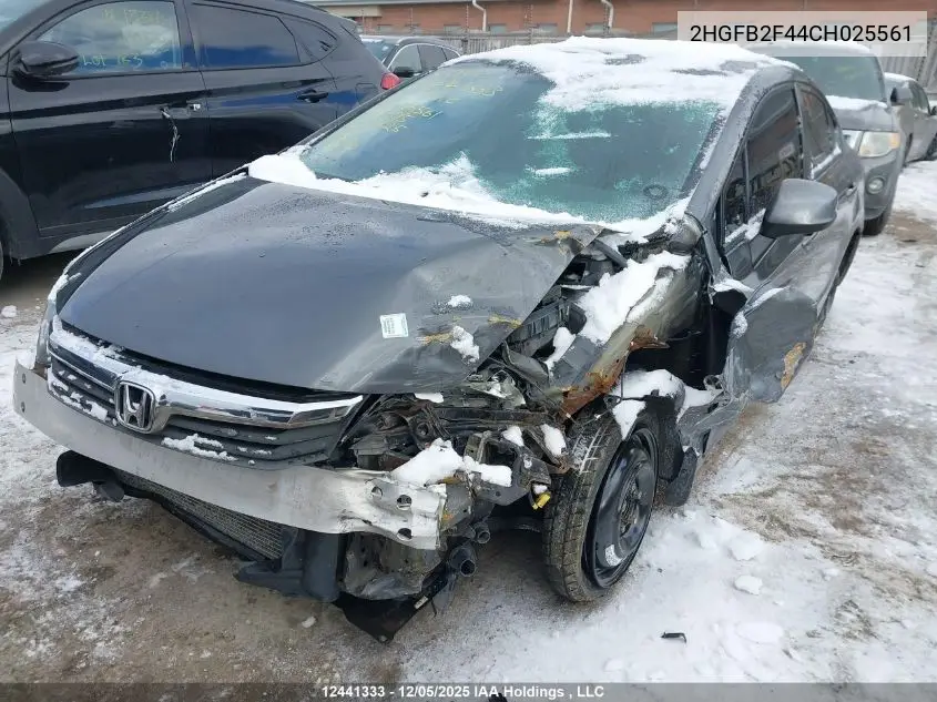 2HGFB2F44CH025561 2012 Honda Civic Lx