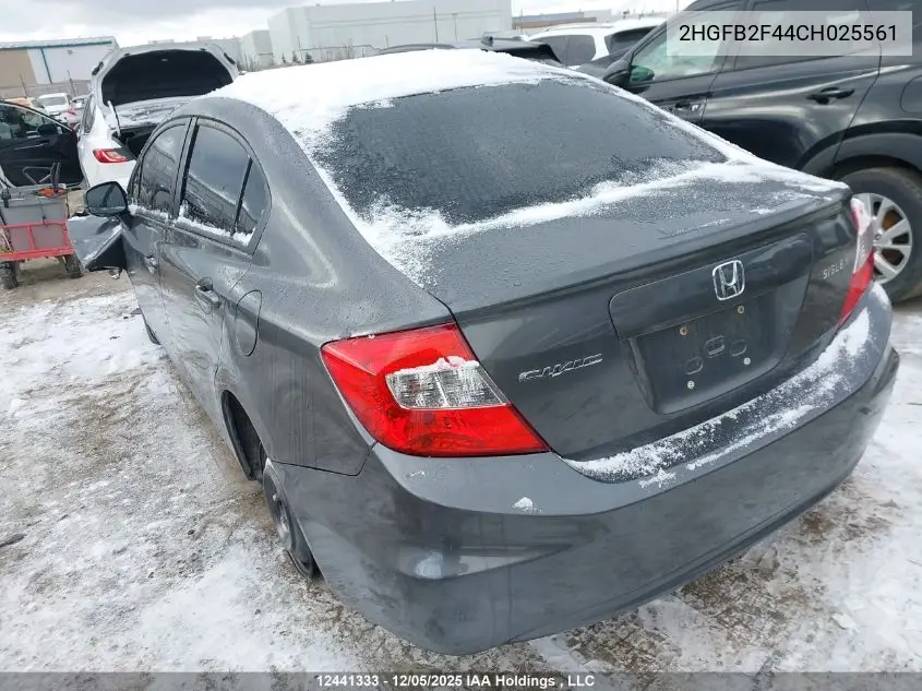 2HGFB2F44CH025561 2012 Honda Civic Lx