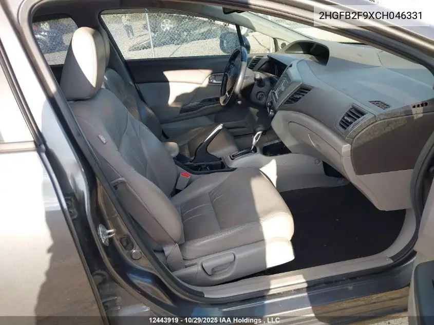 2HGFB2F9XCH046331 2012 Honda Civic Sdn