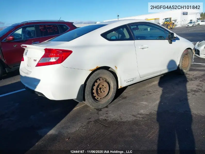 2HGFG4A52CH101842 2012 Honda Civic Si Si