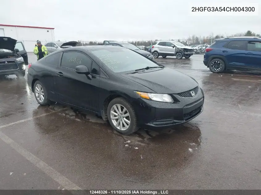 2HGFG3A54CH004300 2012 Honda Civic Ex