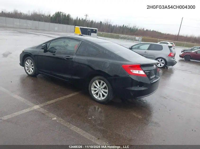 2HGFG3A54CH004300 2012 Honda Civic Ex