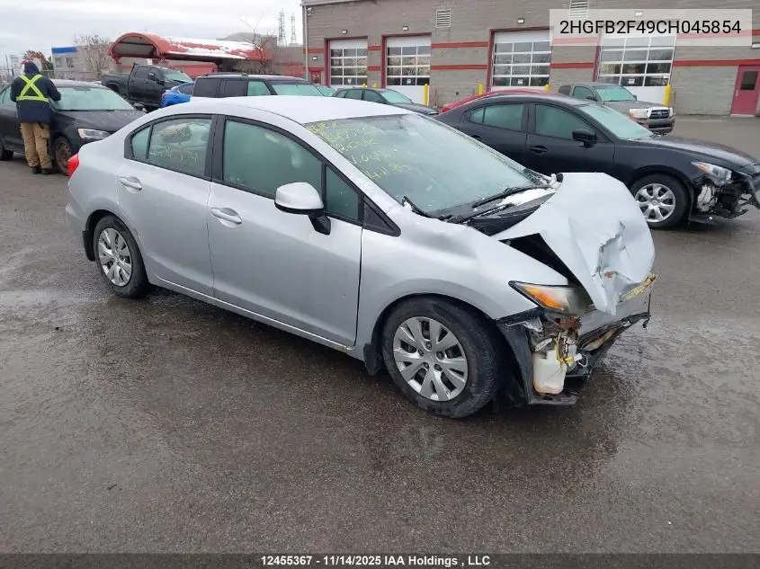 2HGFB2F49CH045854 2012 Honda Civic Lx