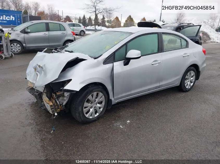 2HGFB2F49CH045854 2012 Honda Civic Lx