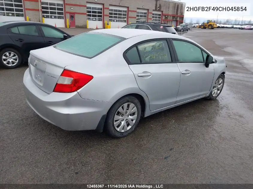 2HGFB2F49CH045854 2012 Honda Civic Lx
