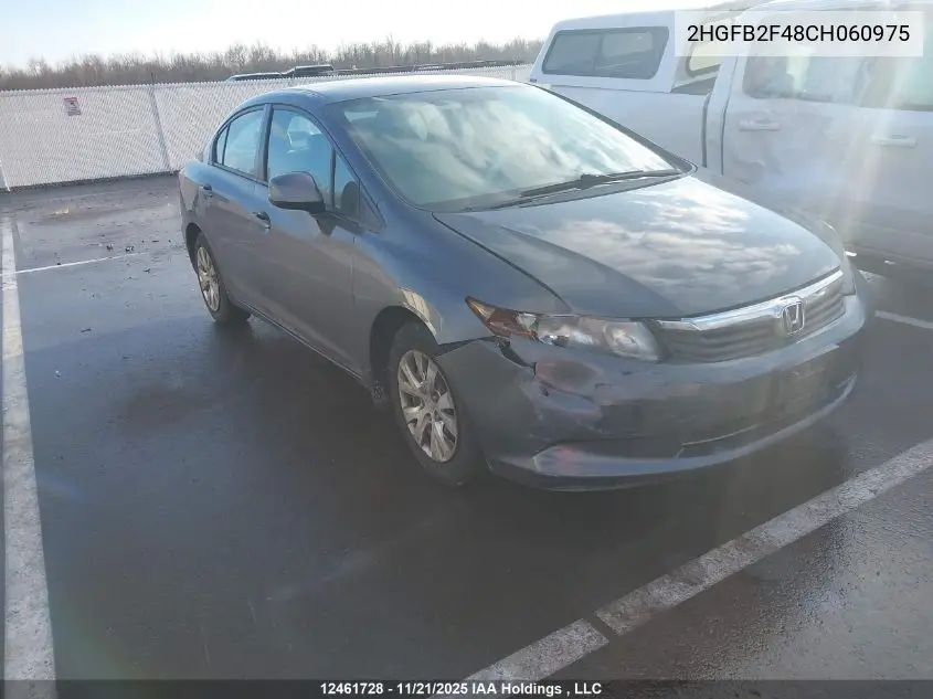 2HGFB2F48CH060975 2012 Honda Civic Lx