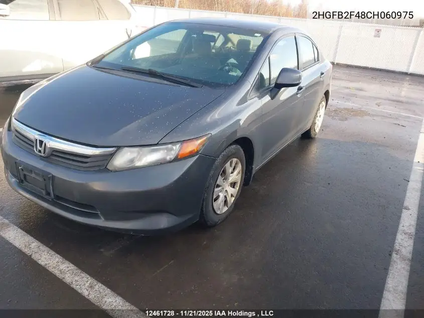 2HGFB2F48CH060975 2012 Honda Civic Lx