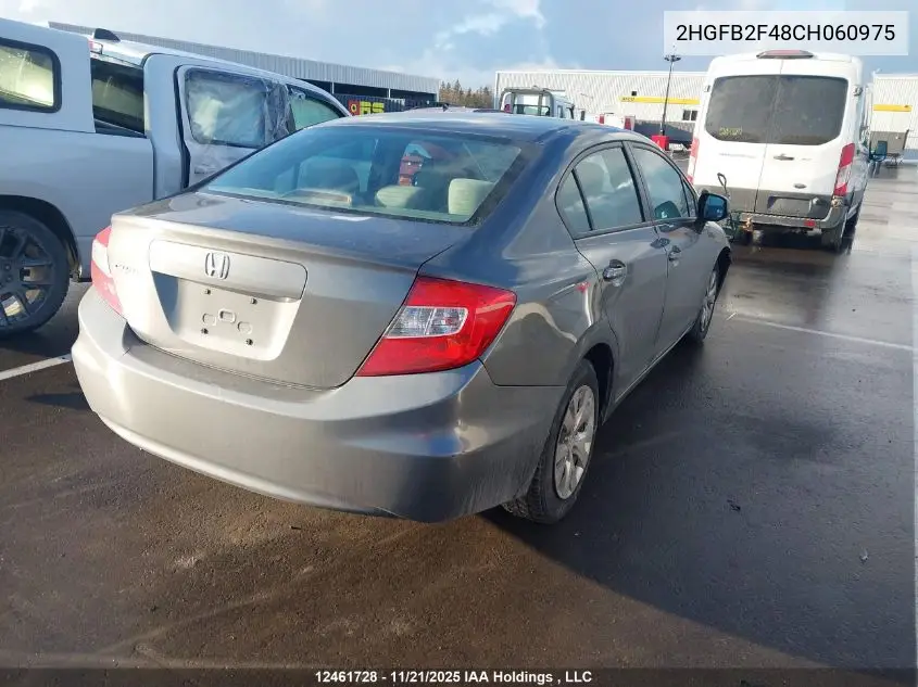2HGFB2F48CH060975 2012 Honda Civic Lx