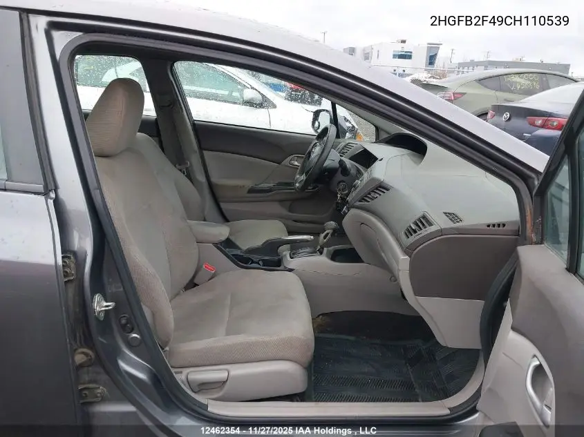 2HGFB2F49CH110539 2012 Honda Civic Lx