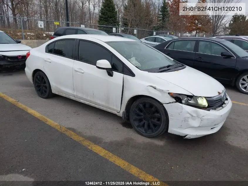 2HGFB2F41CH120210 2012 Honda Civic Lx