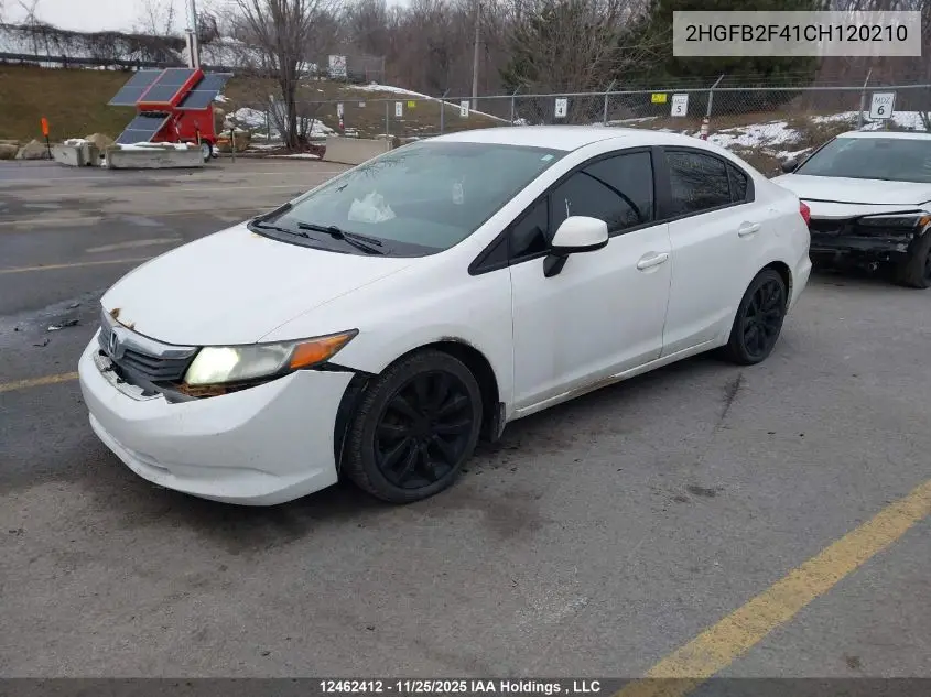2HGFB2F41CH120210 2012 Honda Civic Lx