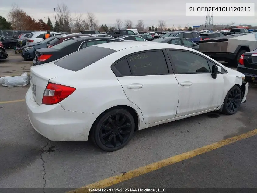 2HGFB2F41CH120210 2012 Honda Civic Lx