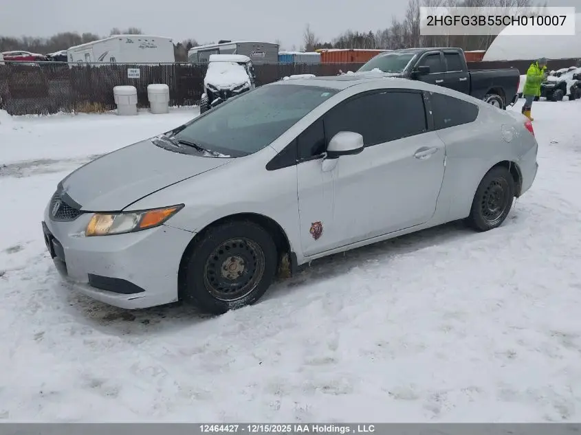 2HGFG3B55CH010007 2012 Honda Civic Ex