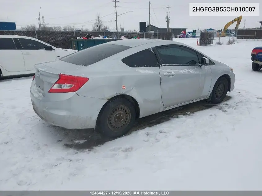2HGFG3B55CH010007 2012 Honda Civic Ex