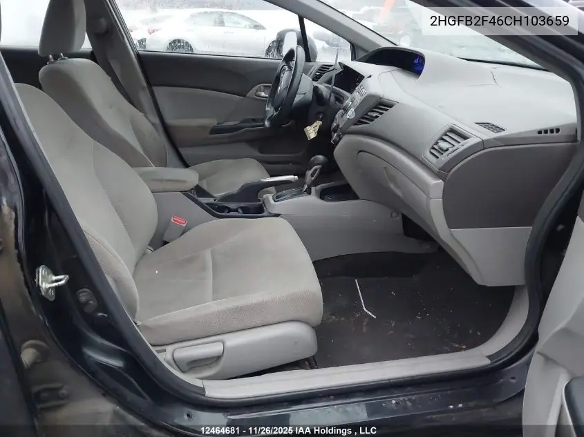 2HGFB2F46CH103659 2012 Honda Civic Lx