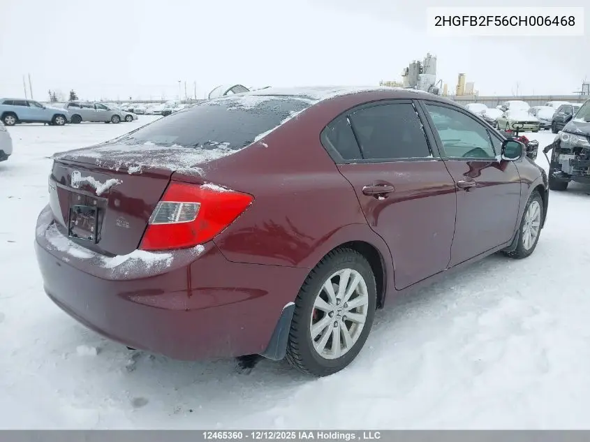 2HGFB2F56CH006468 2012 Honda Civic Lx