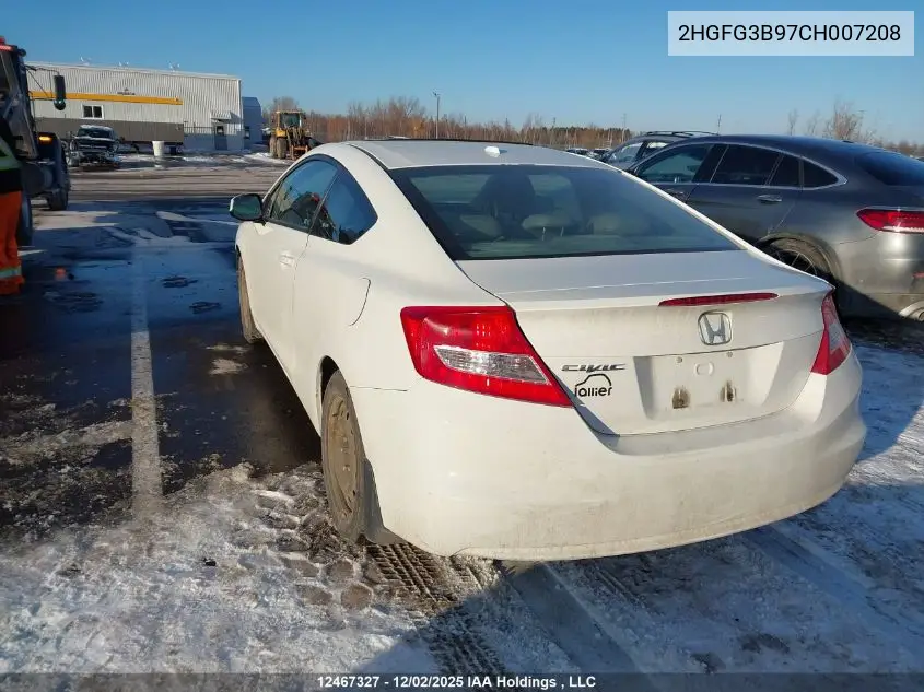 2HGFG3B97CH007208 2012 Honda Civic Exl