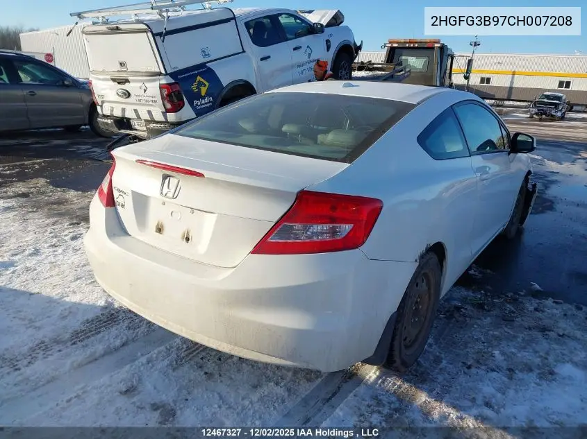 2HGFG3B97CH007208 2012 Honda Civic Exl