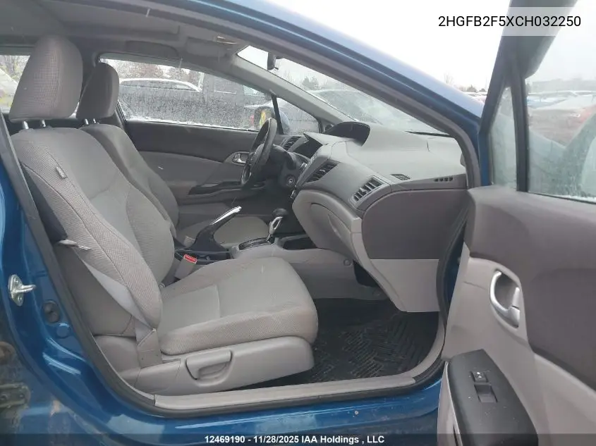 2HGFB2F5XCH032250 2012 Honda Civic