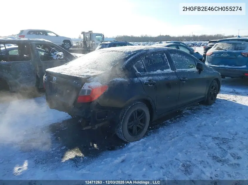 2HGFB2E46CH055274 2012 Honda Civic Lx