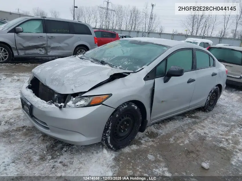 2HGFB2E28CH044145 2012 Honda Civic Dx