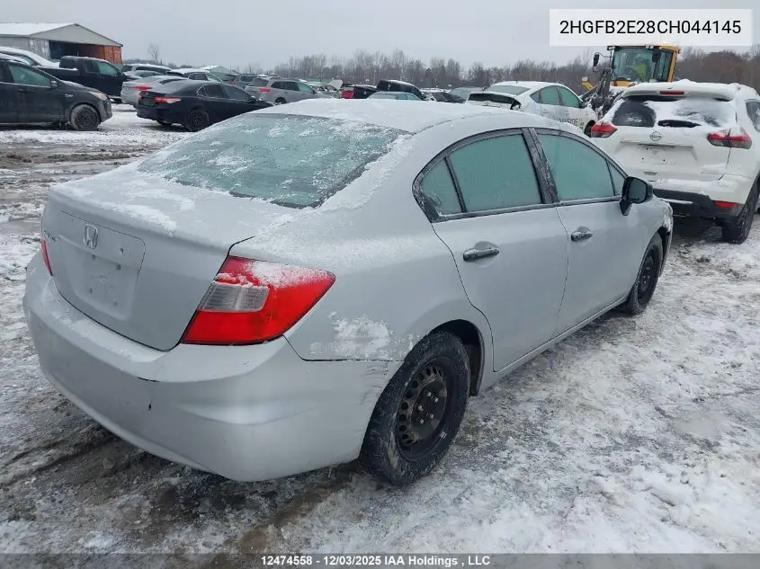 2HGFB2E28CH044145 2012 Honda Civic Dx