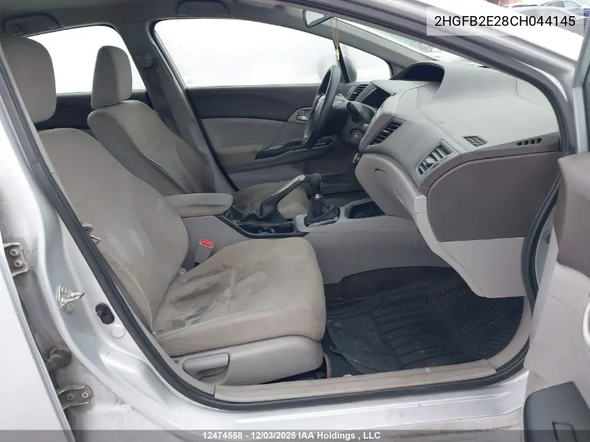 2HGFB2E28CH044145 2012 Honda Civic Dx