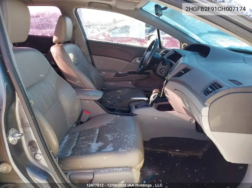 2HGFB2F91CH007174 2012 Honda Civic Ex-L