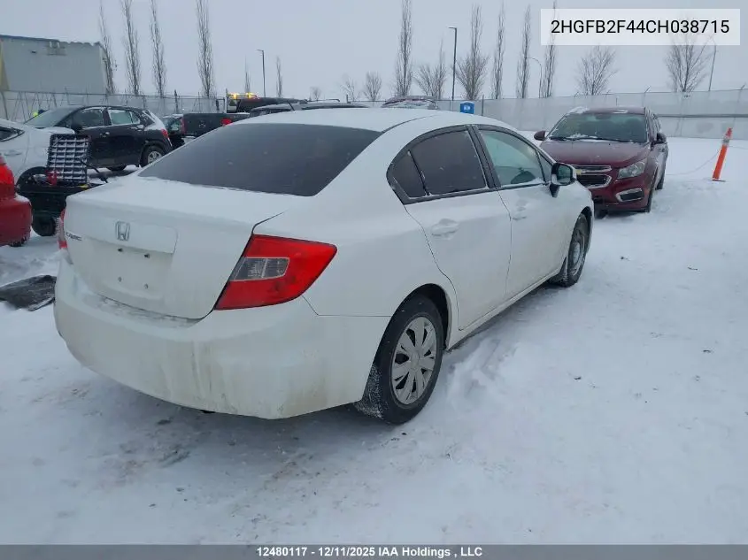 2HGFB2F44CH038715 2012 Honda Civic Lx