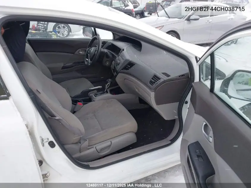 2HGFB2F44CH038715 2012 Honda Civic Lx