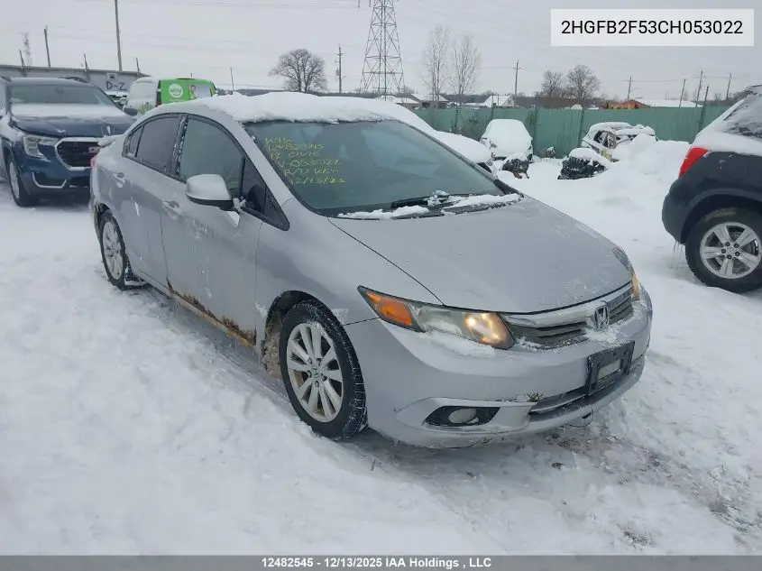 2HGFB2F53CH053022 2012 Honda Civic Lx