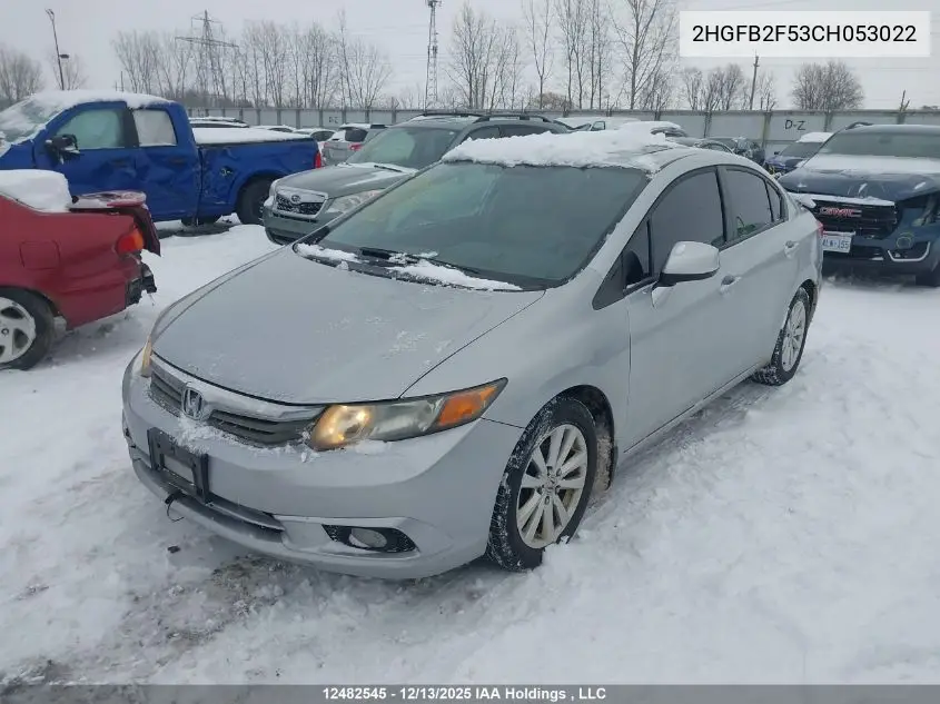 2HGFB2F53CH053022 2012 Honda Civic Lx