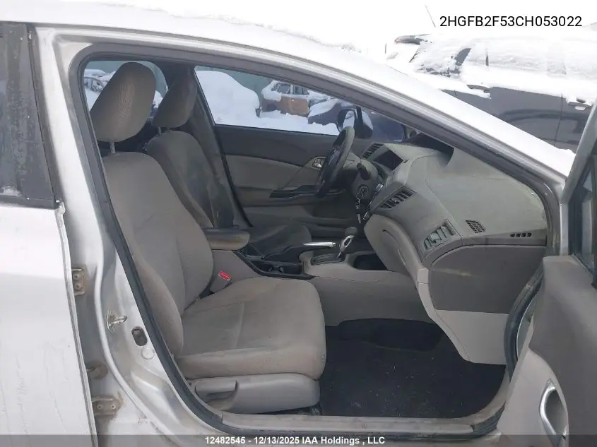 2HGFB2F53CH053022 2012 Honda Civic Lx