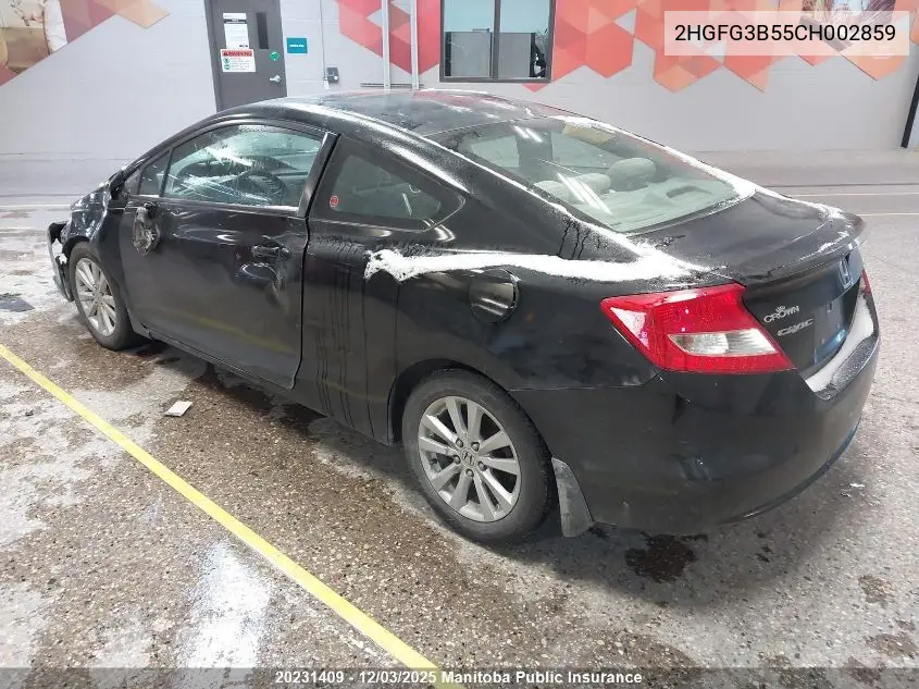 2HGFG3B55CH002859 2012 Honda Civic Ex