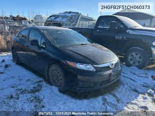 2HGFB2F51CH060373 2012 Honda Civic Lx