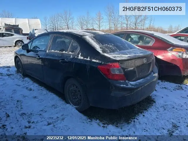 2HGFB2F51CH060373 2012 Honda Civic Lx