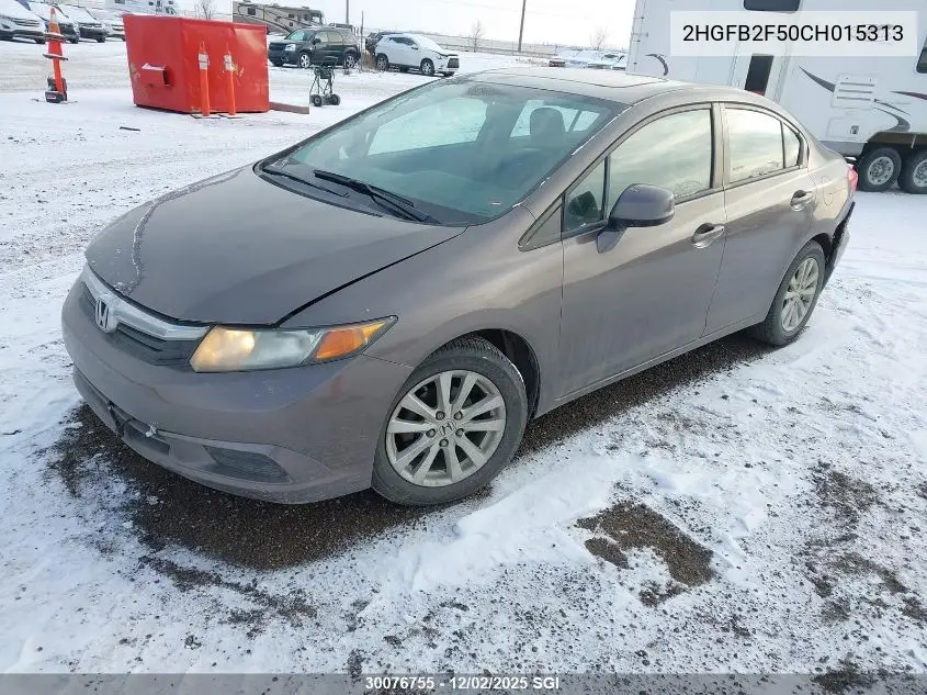 2HGFB2F50CH015313 2012 Honda Civic Lx