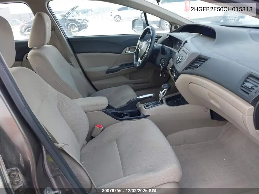 2HGFB2F50CH015313 2012 Honda Civic Lx