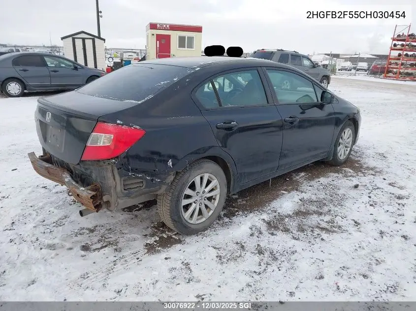 2HGFB2F55CH030454 2012 Honda Civic Lx