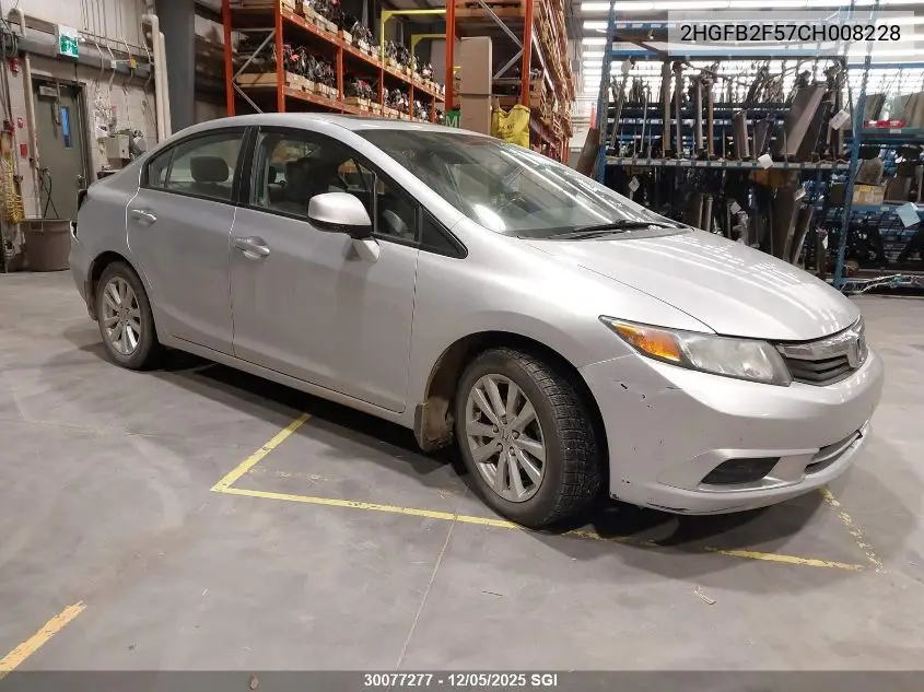 2HGFB2F57CH008228 2012 Honda Civic Lx