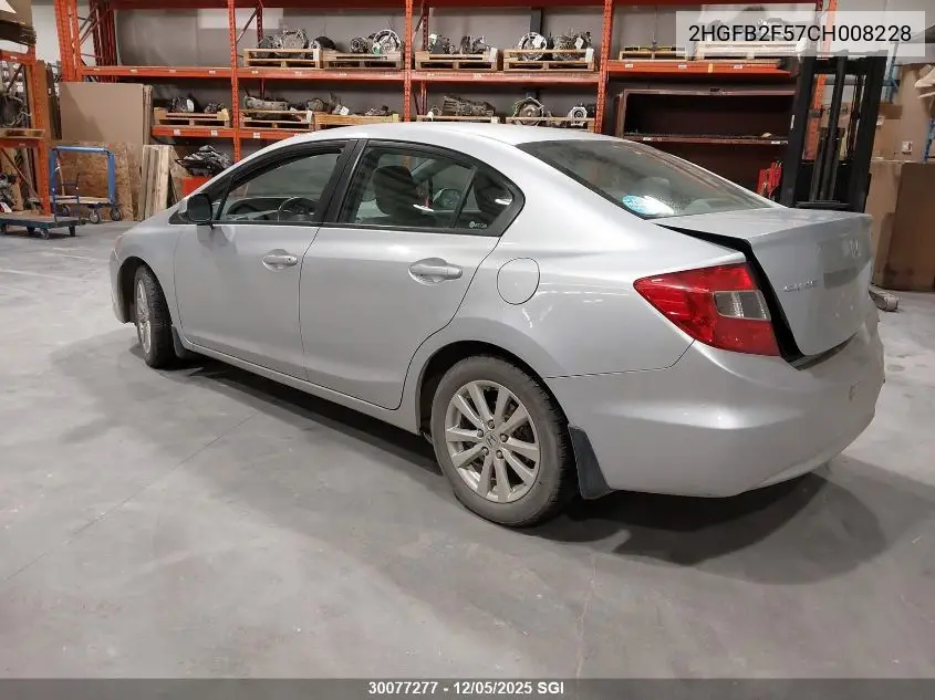 2HGFB2F57CH008228 2012 Honda Civic Lx