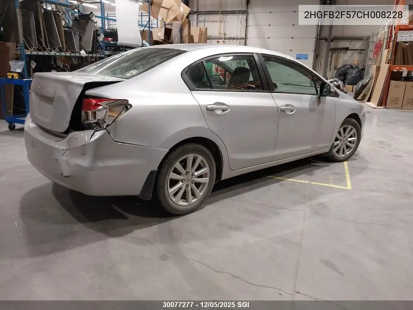 2HGFB2F57CH008228 2012 Honda Civic Lx
