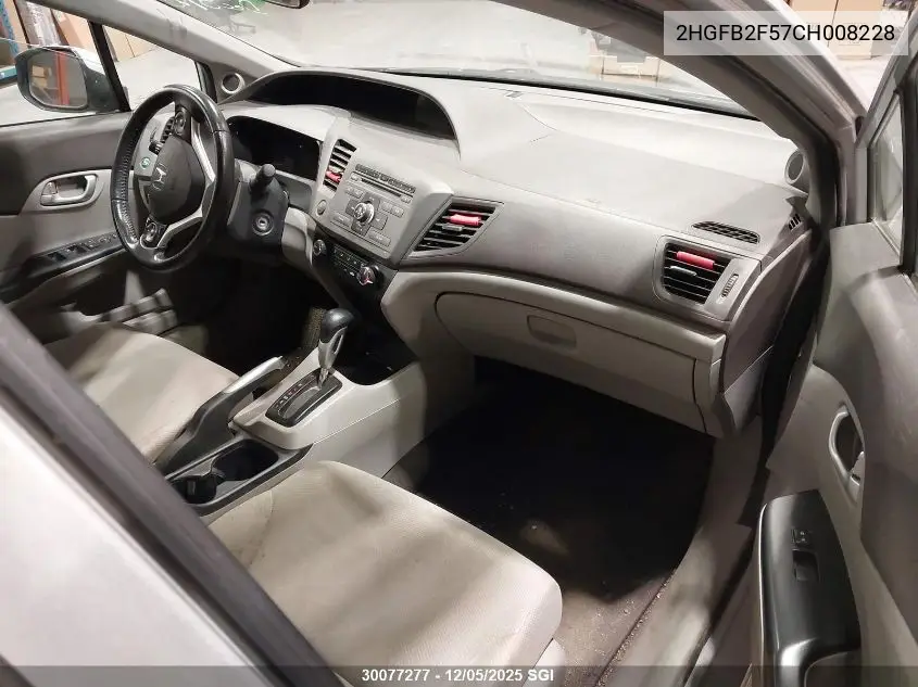 2HGFB2F57CH008228 2012 Honda Civic Lx