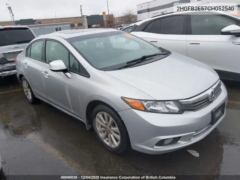 2HGFB2E57CH052540 2012 Honda Civic
