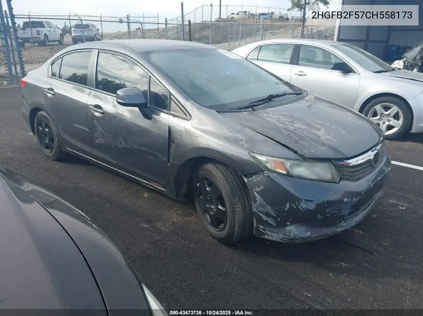 2HGFB2F57CH558173 2012 Honda Civic Lx