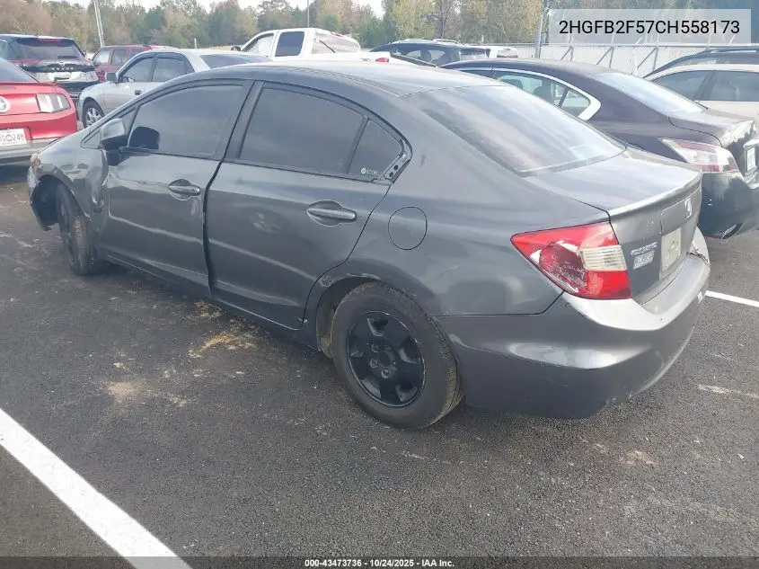 2HGFB2F57CH558173 2012 Honda Civic Lx