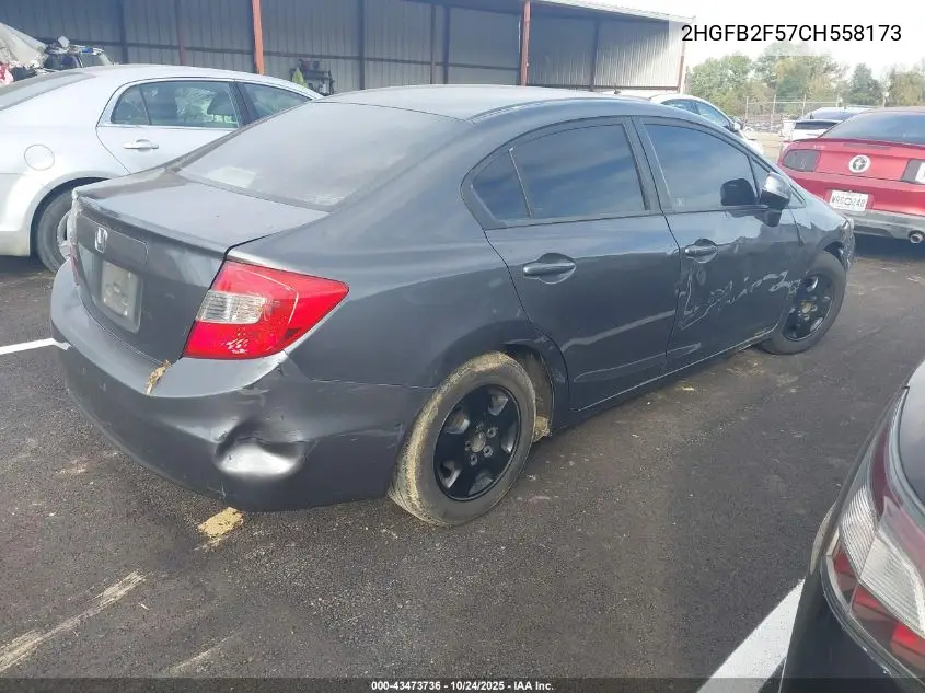 2HGFB2F57CH558173 2012 Honda Civic Lx